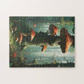 a magical forest, mushrooms, a mystical forest, to ジグソーパズル (横)