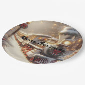 A Magical Winter Wonderland Christmas Train ペーパープレート (アングル)