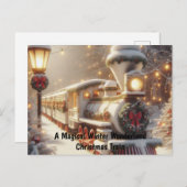 A Magical Winter Wonderland Christmas Train ポストカード (正面/裏面)