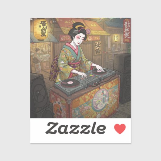 A maiko who became a DJ シール (シート)