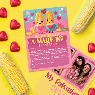A-Maize-ing Friend: Corny Photo Galentine's Day シーズンカード