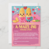A-Maize-ing Friend: Corny Photo Galentine's Day シーズンカード (正面)