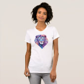 A majestic lion portrait reimagined in a vibrance tシャツ (正面フル)