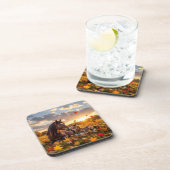 A Mama Horse and her Foal in Autumn コースター (右側)