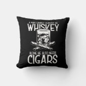 A Man Who Loves Whiskey And Cigar クッション (正面)
