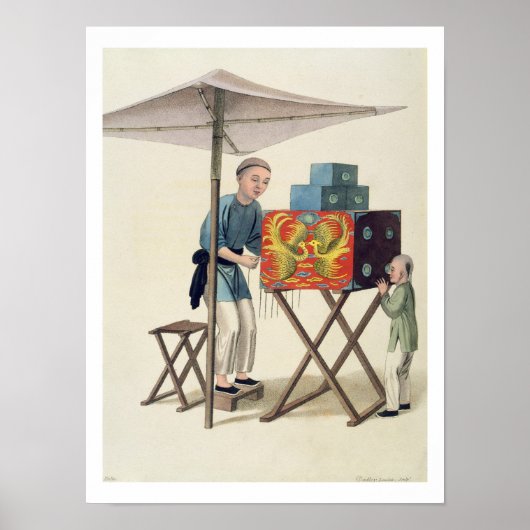 A Man with a Raree-Show, プレート10 from 'The Costum ポスター (正面)