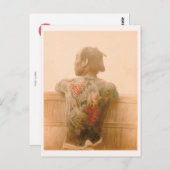 "A Man with Tattoo” 刺青の男性　日本　人物　入れ墨　タトゥー　ヴィンテージ写真 ポストカード (正面/裏面)