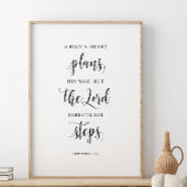 A Man's Heart Plans His Way, Proverbs 16:9 ポスター