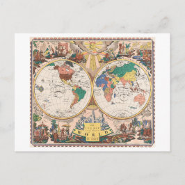 A map of the world (1682) by John Playford. ポストカード