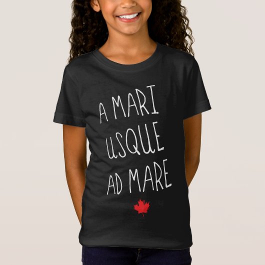 A Mari Usque Ad Mareカナダのモットティーシャツ Tシャツ (正面)