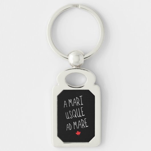 A Mari Usque Ad Mare Keyring，カナダモットー キーホルダー (正面)