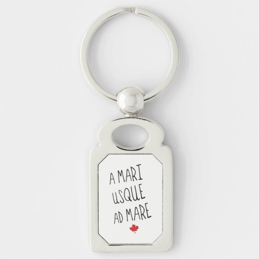 A Mari Usque Ad Mare Keyring，カナダモットー キーホルダー (正面)