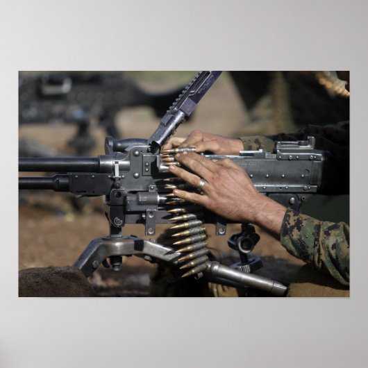 A MarineがM-240Gマシンガンを搭載 ポスター (正面)