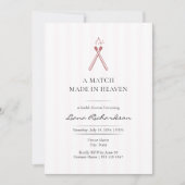 A Match Made in Heaven Elegant Bridal Shower 招待状 (正面)