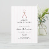 A Match Made in Heaven Elegant Bridal Shower 招待状 (スタンド正面)
