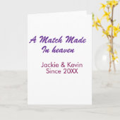 A match made in heaven purple mauve since year nam カード (黄色い花)