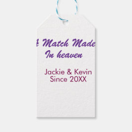 A match made in heaven purple mauve since year nam ギフトタグ
