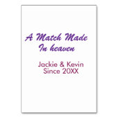 A match made in heaven purple mauve since year nam テーブルナンバー (裏面)