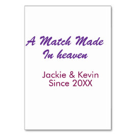 A match made in heaven purple mauve since year nam テーブルナンバー