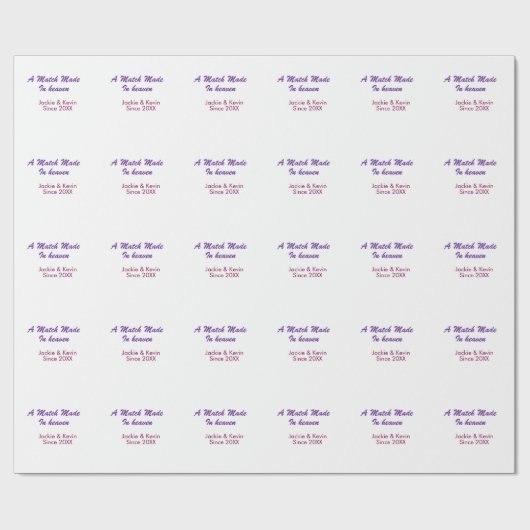 A match made in heaven purple mauve since year nam ラッピングペーパー (フラット)