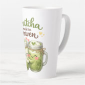 A Matcha Made in Heaven Cute Funny Pun カフェラテマグ (右アングル)