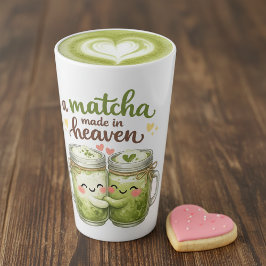 A Matcha Made in Heaven Cute Funny Pun カフェラテマグ