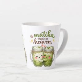A Matcha Made in Heaven Cute Funny Pun カフェラテマグ