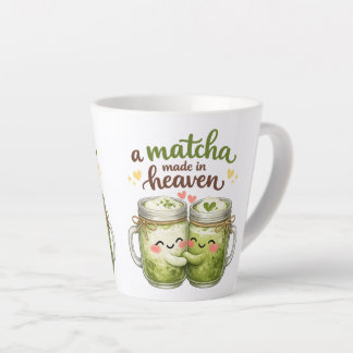 A Matcha Made in Heaven Cute Funny Pun カフェラテマグ