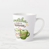 A Matcha Made in Heaven Cute Funny Pun カフェラテマグ (右)