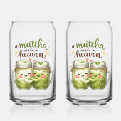 A Matcha Made in Heaven Cute Funny Pun ガラス缶 (正面)