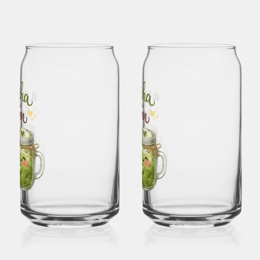 A Matcha Made in Heaven Cute Funny Pun ガラス缶 (左)