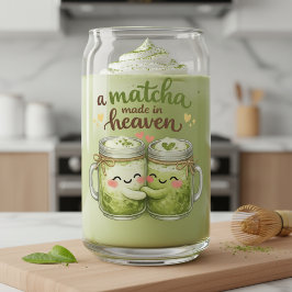 A Matcha Made in Heaven Cute Funny Pun ガラス缶