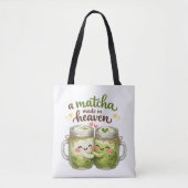 A Matcha Made in Heaven Cute Funny Pun トートバッグ (正面)