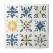 A Mediterranean Tile Design with Floral Geometric  タイル (正面)