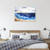 À mer ouverte | Paysage marin abstrait キャンバスプリント (インサイチュ (寝室))