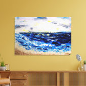 À mer ouverte | Paysage marin abstrait キャンバスプリント (インサイチュ (リビング))