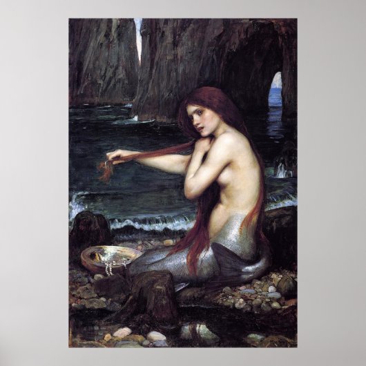 A Mermaid by J W Waterhouse, 1901 ポスター (正面)