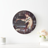 A Mermaid by J W Waterhouse, 1901 ラージ壁時計 (ホーム)