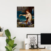 A Mermaid, c. 1900 by John Waterhouse ポスター (ホームオフィス)