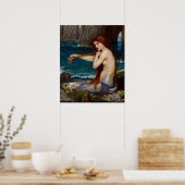 A Mermaid, c. 1900 by John Waterhouse ポスター (キッチン)