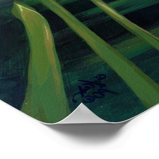 A Mermaid Emerges gothic fantasy Art Print ポスター (角)