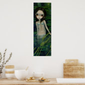 A Mermaid Emerges gothic fantasy Art Print ポスター (キッチン)