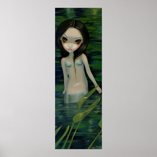 A Mermaid Emerges gothic fantasy Art Print ポスター (正面)