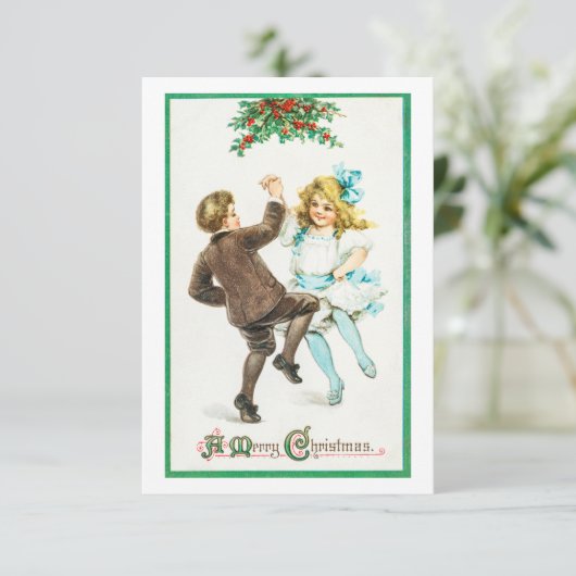 A Merry Christmas Children Dancing Card 招待状 (スタンド正面)
