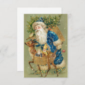 A Merry Christmas With Santa and Reindeer 招待状 (正面/裏面)