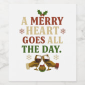 A Merry heart goes all the day ワインラベル (シングルラベル)