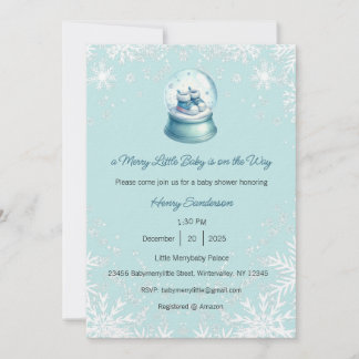 A Merry Little Baby is on the Way Invitation 招待状
