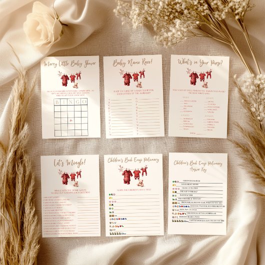 A Merry Little Baby Shower Baby Shower Game ポスター