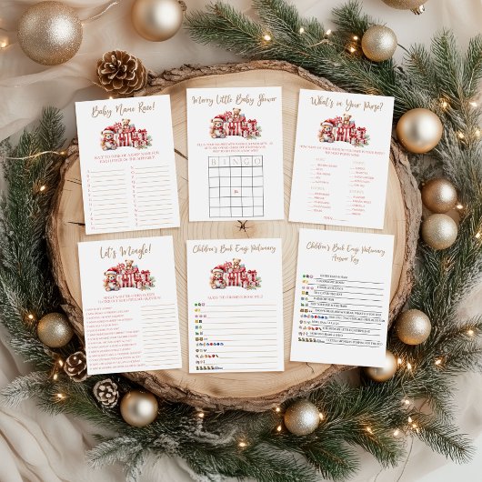 A Merry Little Baby Shower Baby Shower Game ポスター