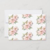 A merry Little Baby Shower Blush Winter RSVP card サンキューカード (裏面)